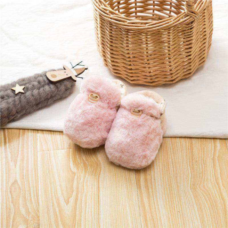 Newborn Baby Solid Color Plush Warm Shoes Outfits In Autumn & Winter - Skoutley Outdoors LLC