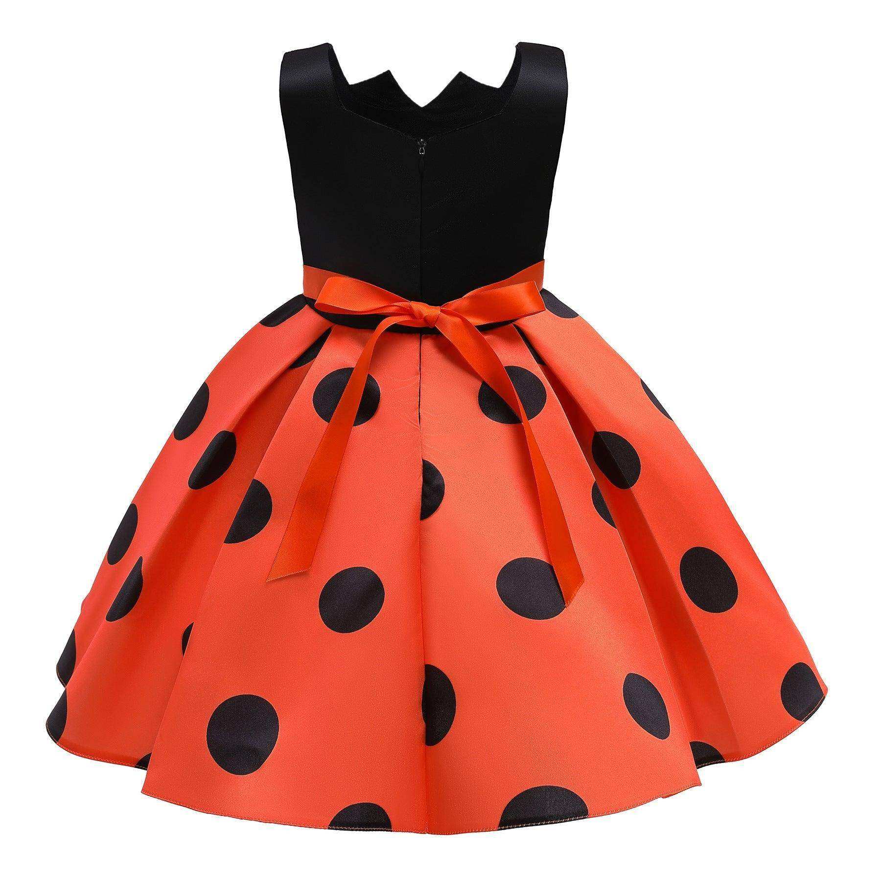 Baby Girl Polka Dot Graphic Sleeveless Performance Evening Dress - Skoutley Outdoors LLC