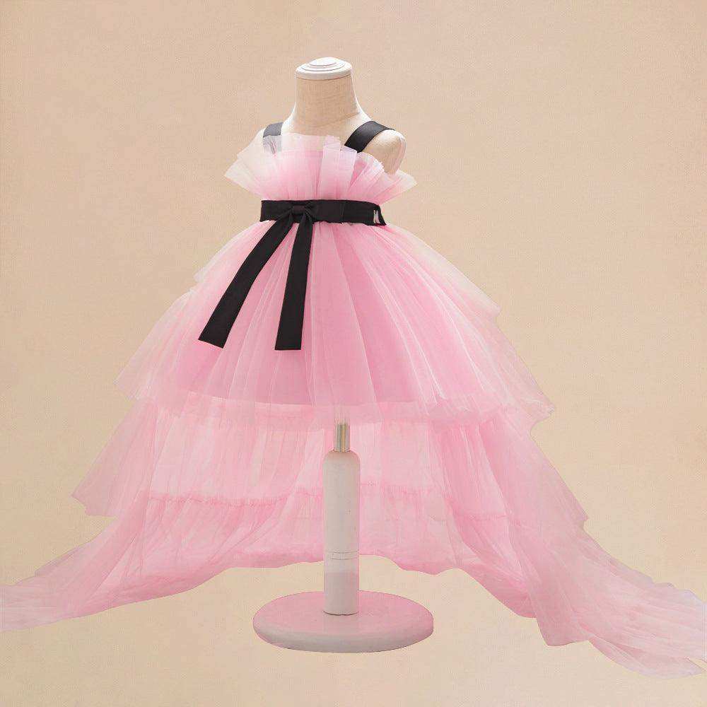 Summer Baby Kids Girls Princess Sleeveless Ribbon Butterfly Bow Tailcoat Tulle Dress - Skoutley Outdoors LLC