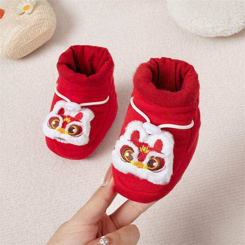 Winter Hot Selling Baby Animals Cartoon Pattern Thicken Cotton-padded Fleece-lined Warm Shoes - Skoutley Outdoors LLC