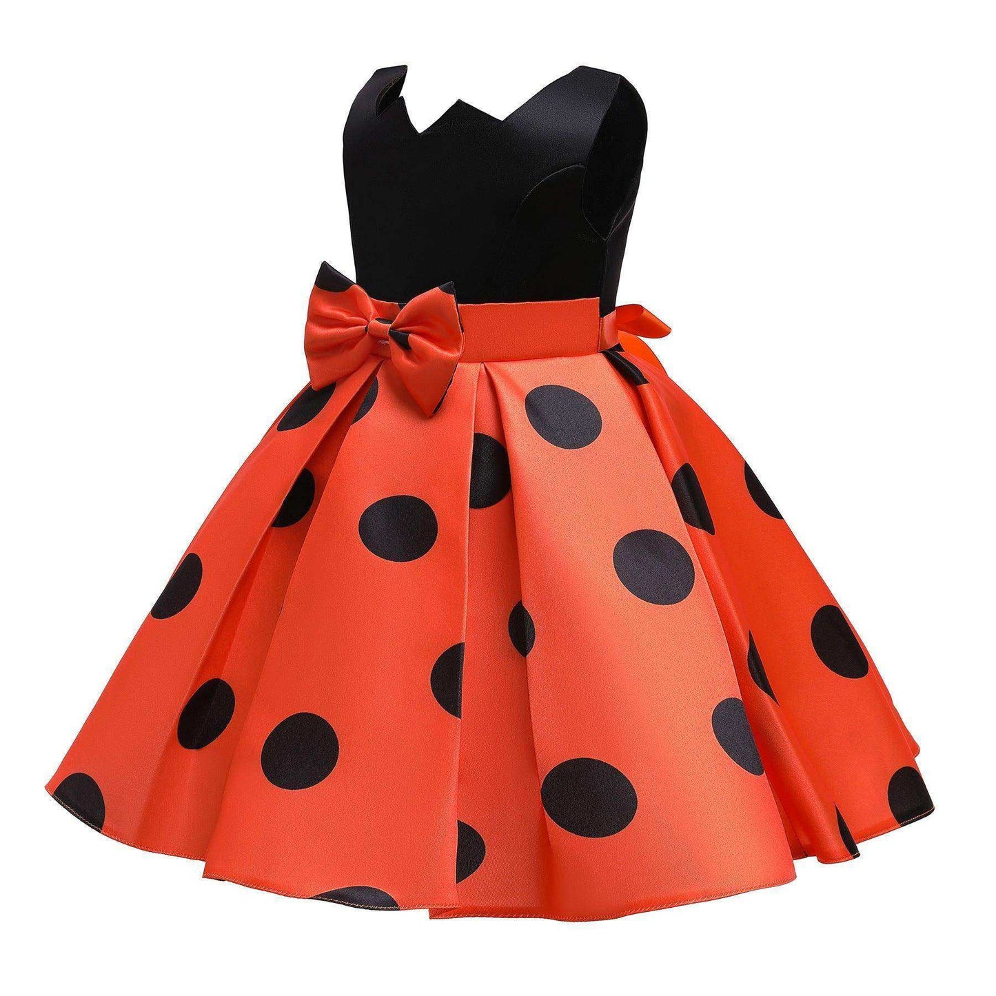 Baby Girl Polka Dot Graphic Sleeveless Performance Evening Dress - Skoutley Outdoors LLC