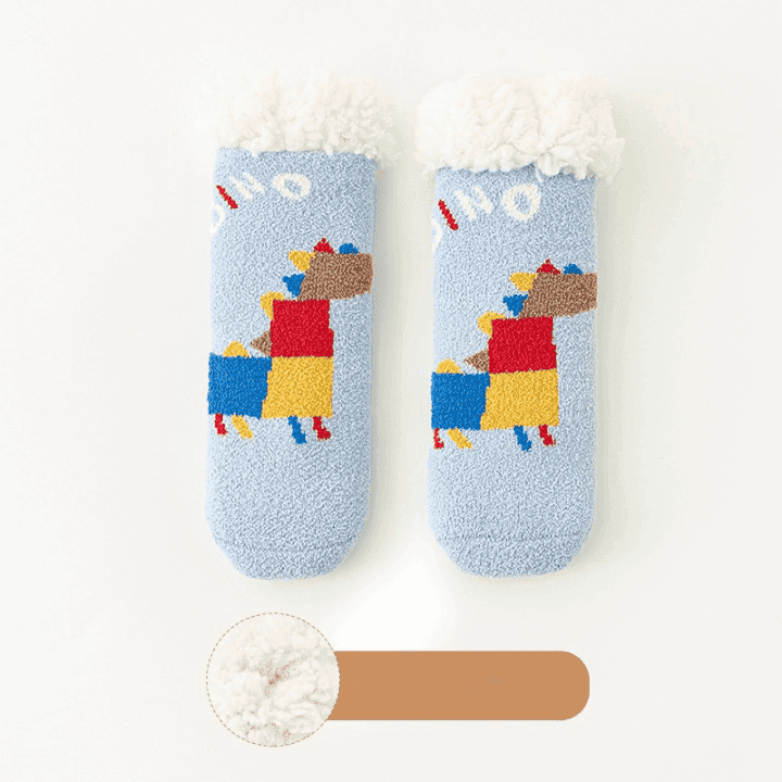 Baby Cartoon Pattern Thickened Lambswool Coral Fleece Socks - Skoutley Outdoors LLC