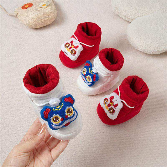 Winter Hot Selling Baby Animals Cartoon Pattern Thicken Cotton-padded Fleece-lined Warm Shoes - Skoutley Outdoors LLC