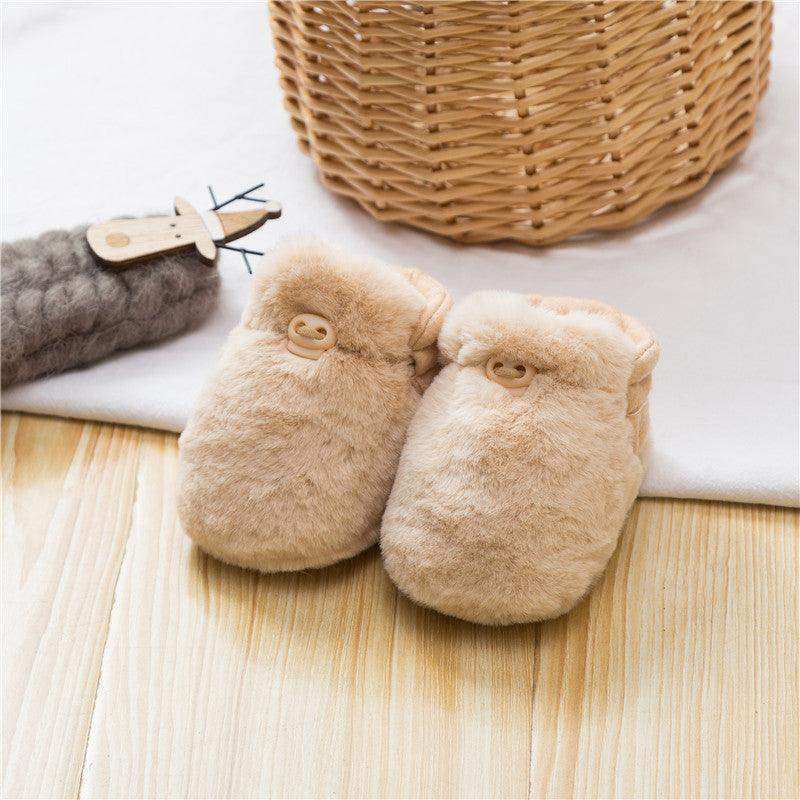 Newborn Baby Solid Color Plush Warm Shoes Outfits In Autumn & Winter - Skoutley Outdoors LLC