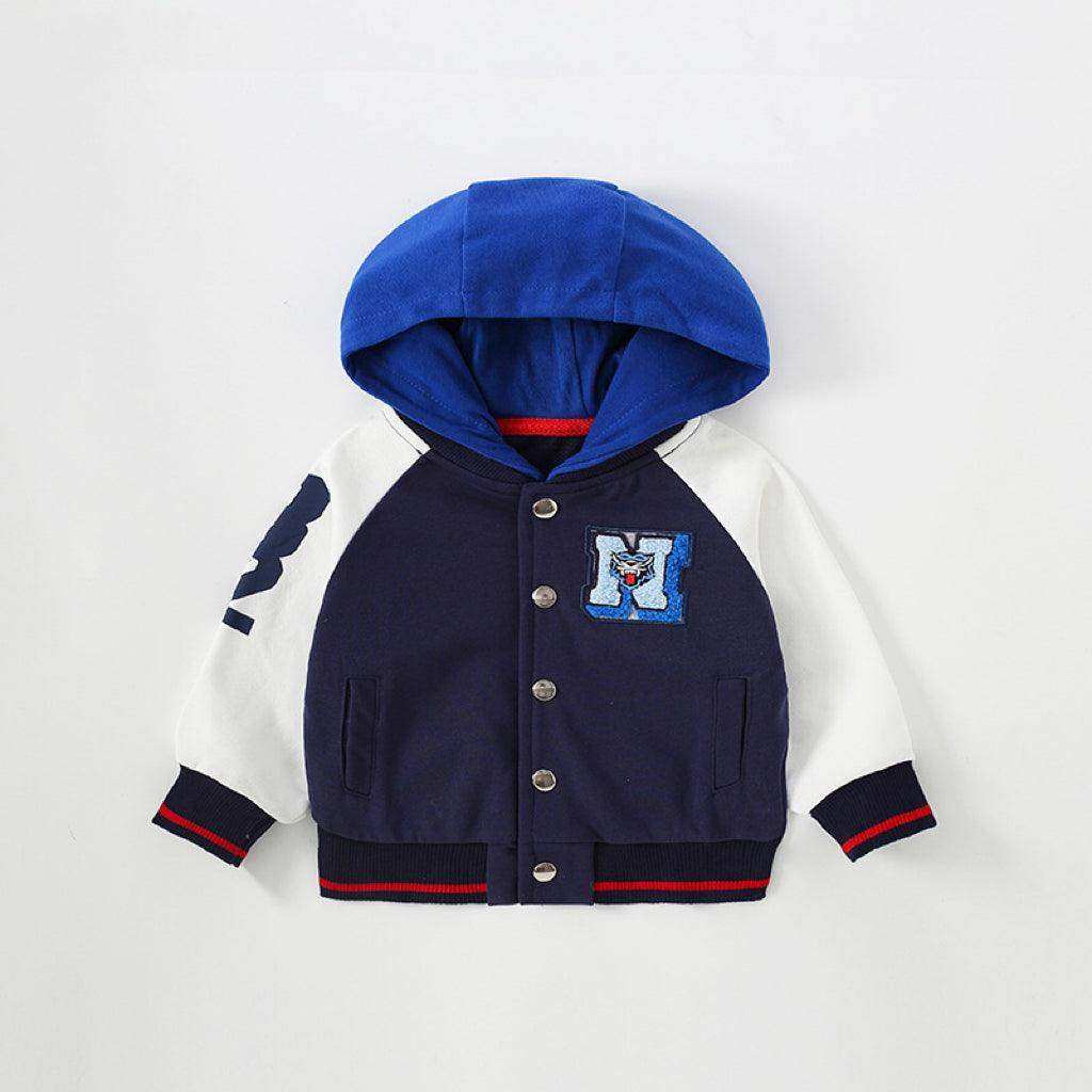 Baby Boy Embroidered Pattern Colorblock Design Cool Coat - Skoutley Outdoors LLC