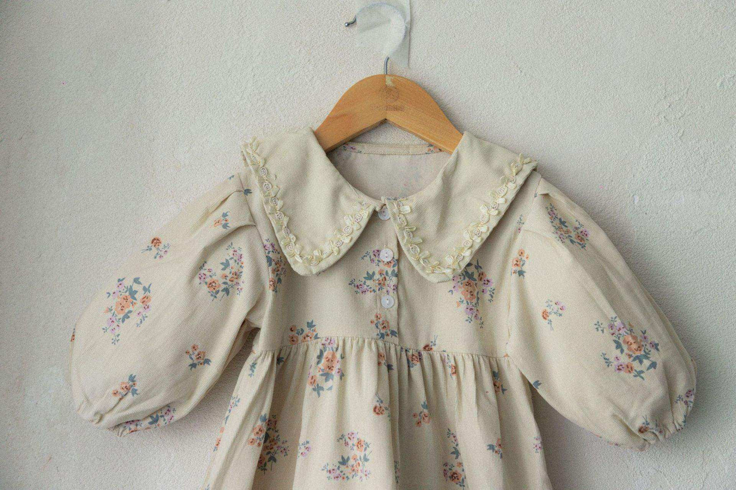 Baby Girls Turndown Collar Floral Soft Spring Vintage Dress - Skoutley Outdoors LLC