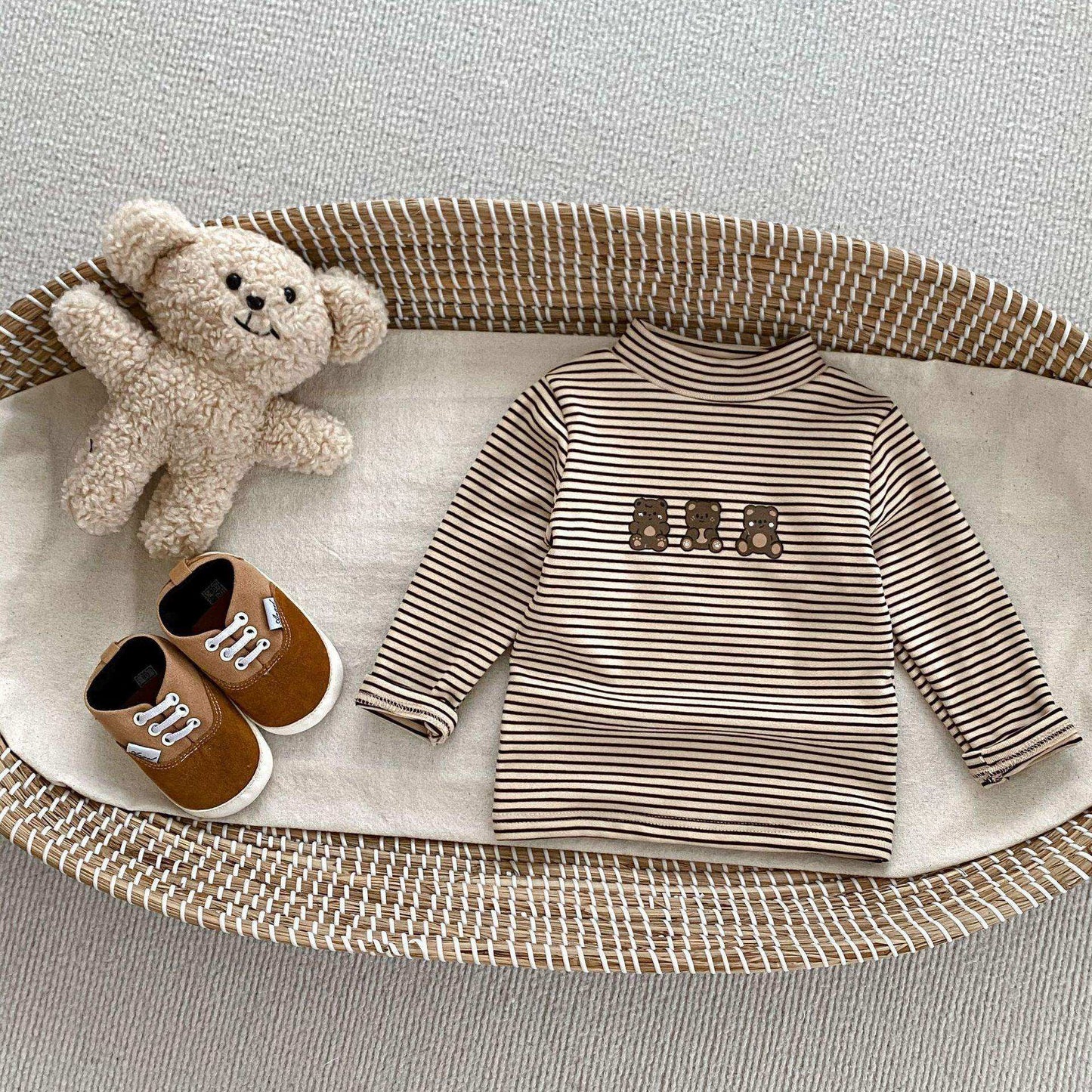 Autumn Baby Kids Boys Letters Embroidery Pattern Knitted Crew Neck Cardigan (Solo), Denim Pants and Striped Shirts - Skoutley Outdoors LLC