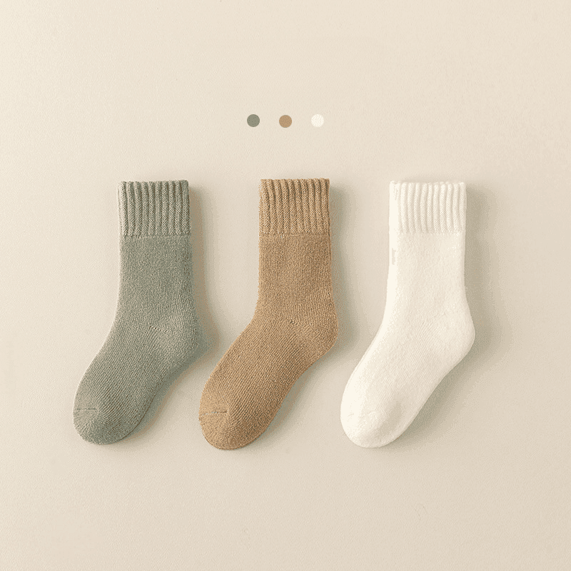 Winter/Autumn Candy-Colored Mid-Calf Socks in Combed Cotton for Warmth and Comfort - Skoutley Outdoors LLC