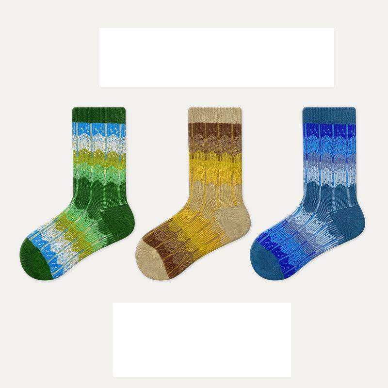 Kids Unisex Vintage Pattern Comfortable Crew Socks Set - Skoutley Outdoors LLC