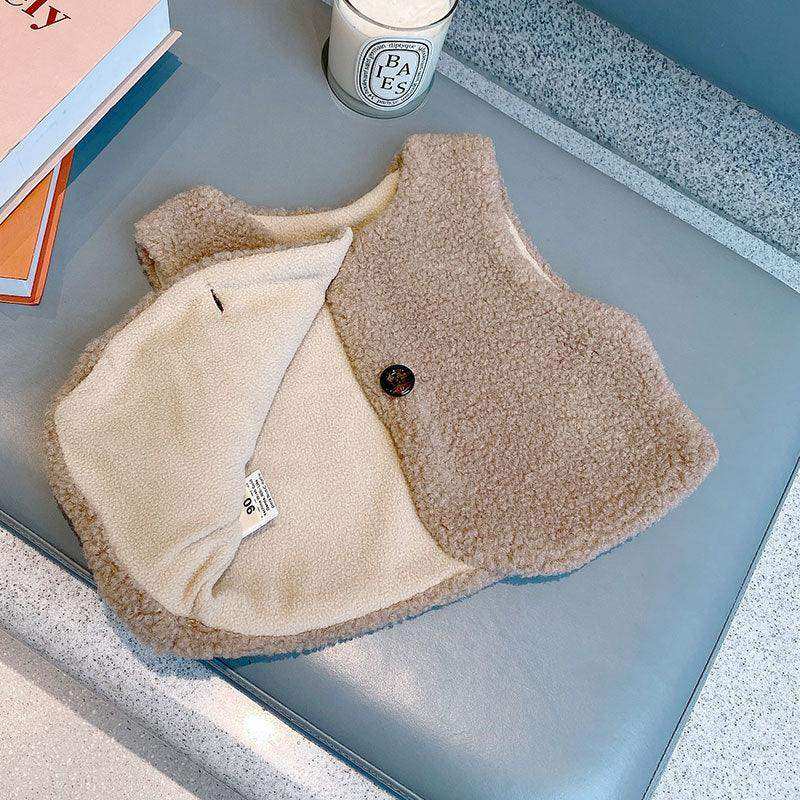 Baby Berber Fleece Design Button Front Warm Coat Vest - Skoutley Outdoors LLC