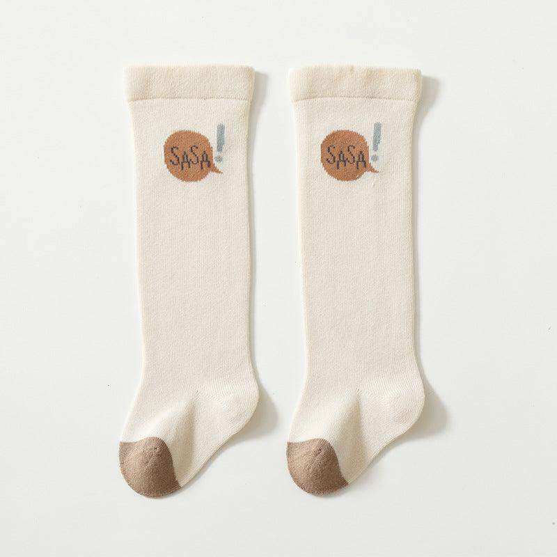 Baby Cartoon Embroidered Pattern Mid-Tube Design Korean Style Socks - Skoutley Outdoors LLC