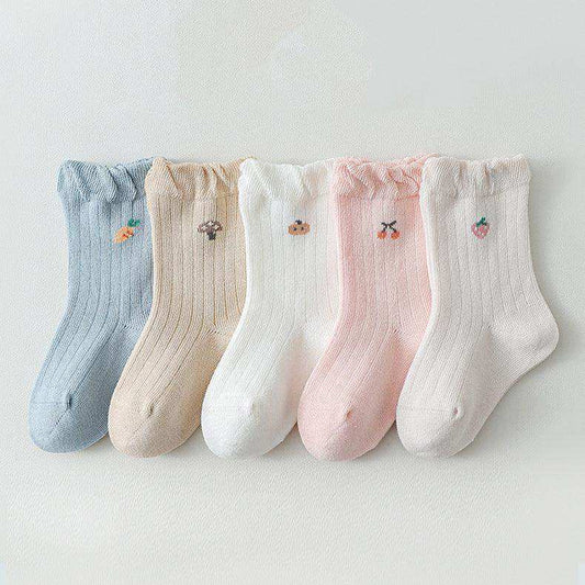 Baby Girls Frilled-Edges Breathable Mid-Calf Socks - Skoutley Outdoors LLC