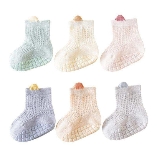 Baby Solid Color Non Slip Toddler Socks Thin Style Summer Socks - Skoutley Outdoors LLC