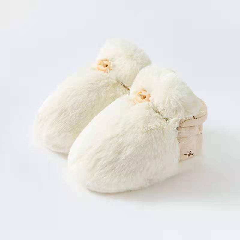 Newborn Baby Solid Color Plush Warm Shoes Outfits In Autumn & Winter - Skoutley Outdoors LLC