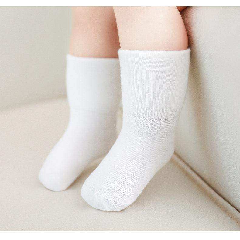 Baby Unisex Solid Color Breathable Mid-Calf Socks - Skoutley Outdoors LLC