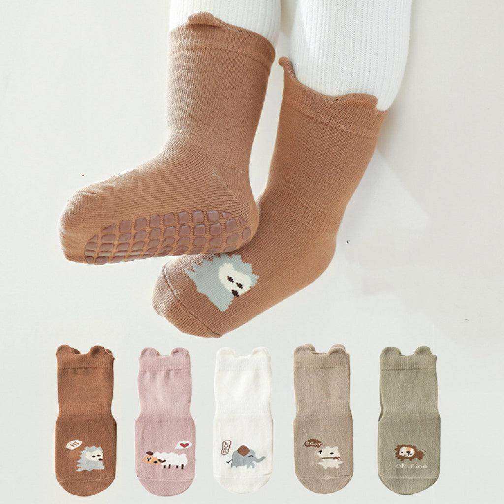 Baby Cartoon Animal Graphic Non-Slip Design Cute Socks - Skoutley Outdoors LLC