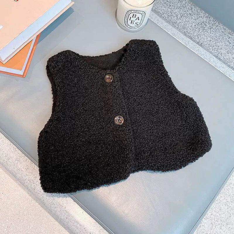 Baby Berber Fleece Design Button Front Warm Coat Vest - Skoutley Outdoors LLC