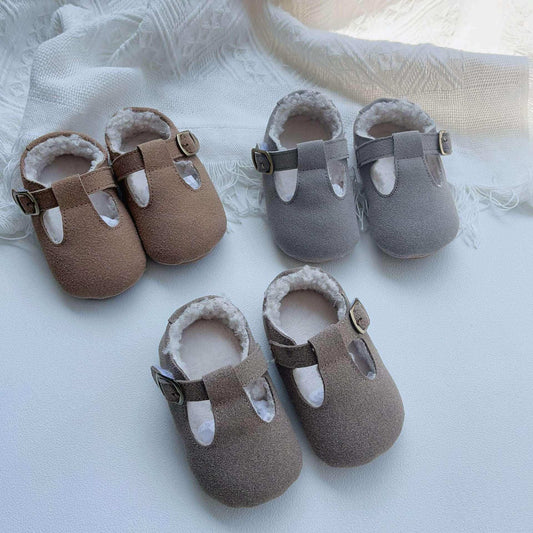 New Arrival In Winter Baby Girl Solid Color Plush Warm Anti-Slip Shoes - Skoutley Outdoors LLC