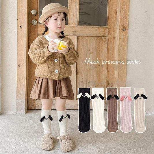 Baby Girls Kids Mommy And Me Dog-Ears Design Comfortable Knee-High Socks - Skoutley Outdoors LLC