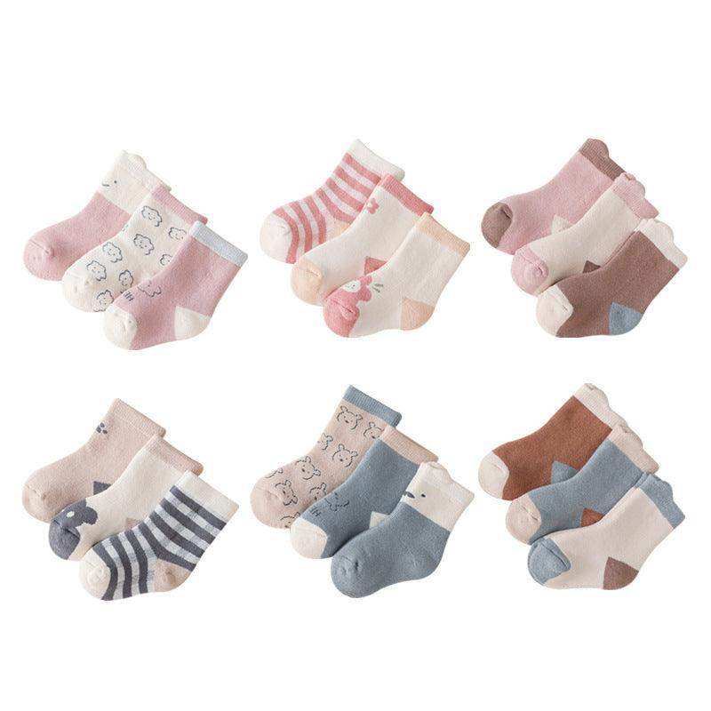 Baby Cartoon Print Pattern Thickened Soft Cotton Socks - Skoutley Outdoors LLC