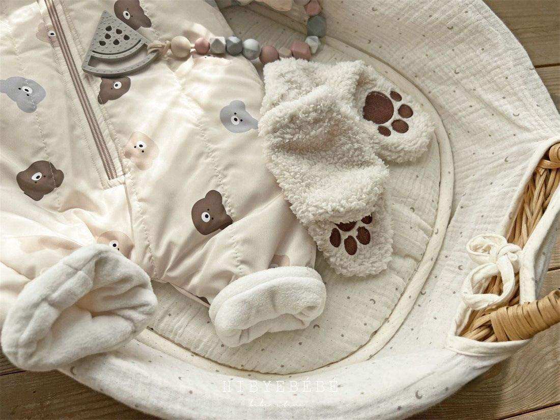 Baby Bear Print Pattern Quilted Warm Coat & Jumpsuit - Skoutley Outdoors LLC