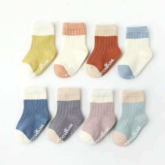 Baby Two Colors Contrast Boneless Bottom Dispensing Socks 1 Lot = 5 Pairs - Skoutley Outdoors LLC