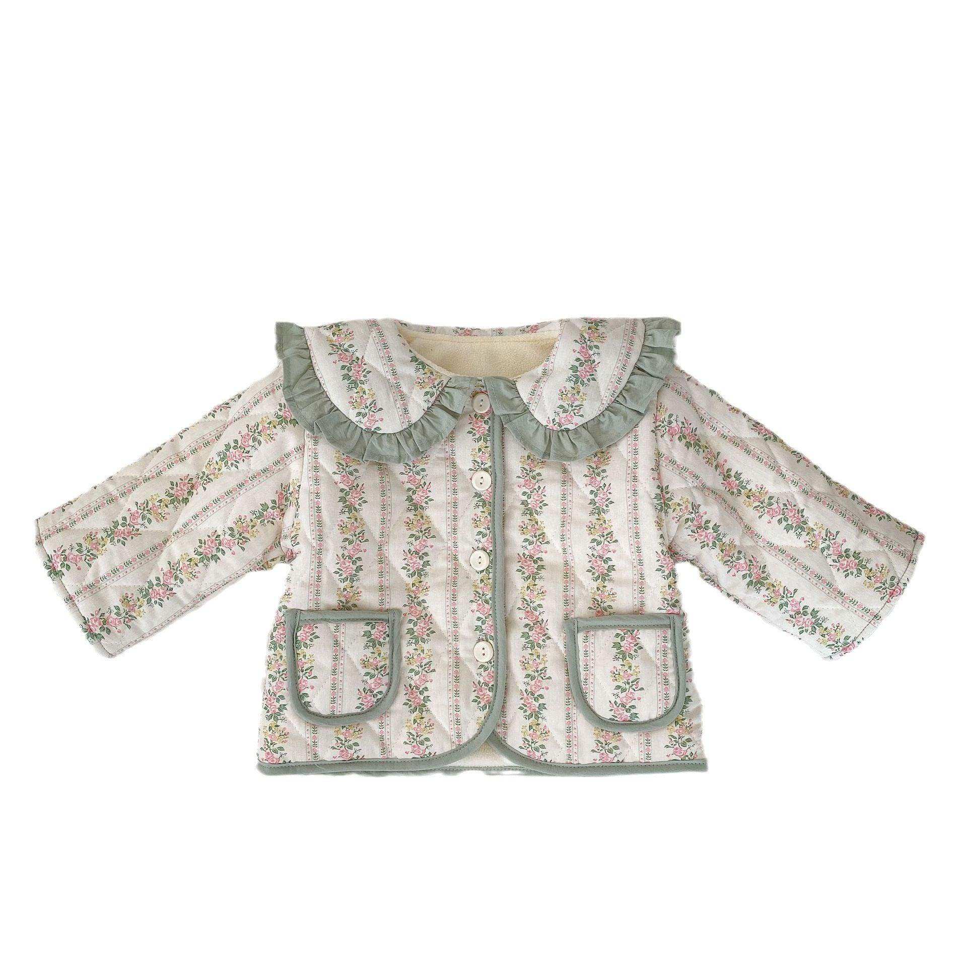 Baby Girl Jacquard Thickened Long Sleeves Winter Cardigan Coat - Skoutley Outdoors LLC