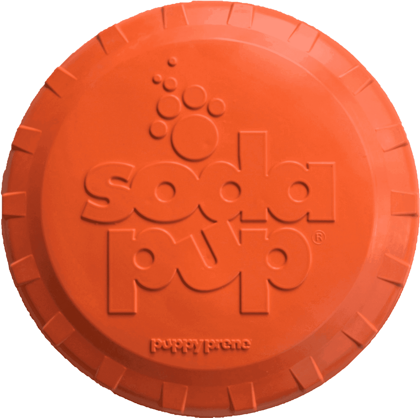 Bottle Top Flyer Durable Rubber Retrieving Frisbee - Orange - Skoutley Outdoors LLC