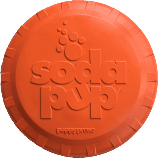 Bottle Top Flyer Durable Rubber Retrieving Frisbee - Orange - Skoutley Outdoors LLC