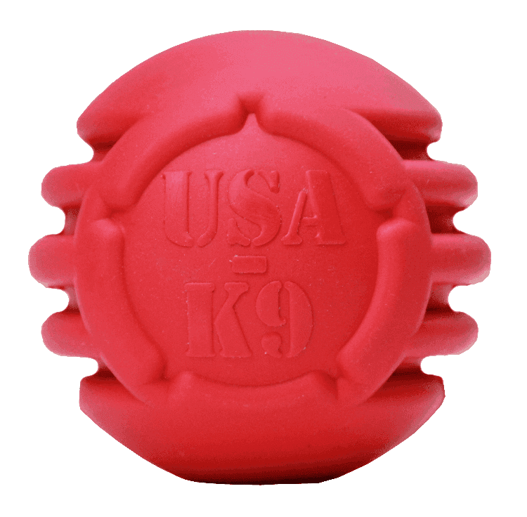 USA-K9 Stars and Stripes Ultra-Durable Rubber Chew Ball - Skoutley Outdoors LLC