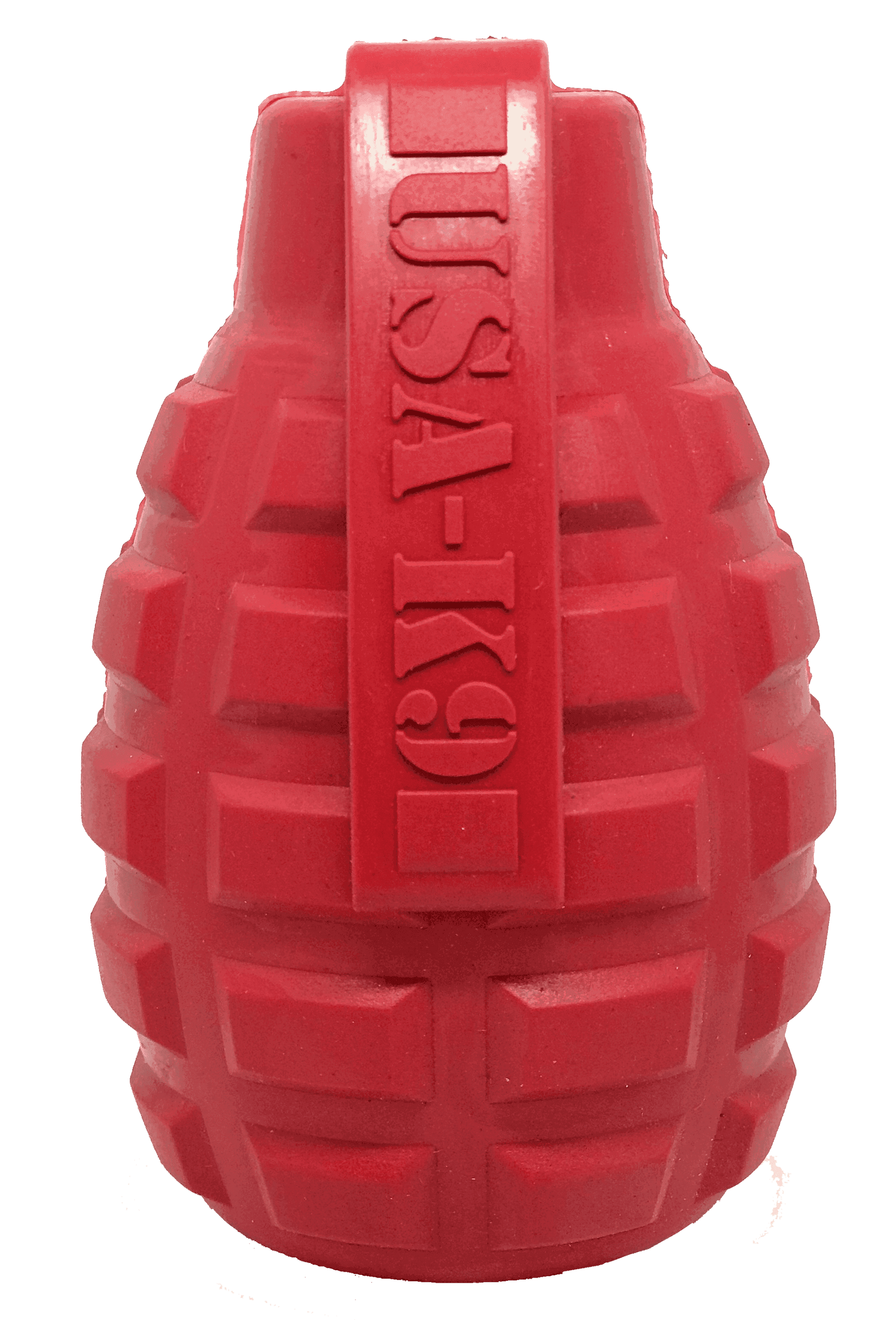 USA-K9 Grenade eDispenser Durable Rubber Chew Toy & Treat Dispenser - red - Skoutley Outdoors LLC