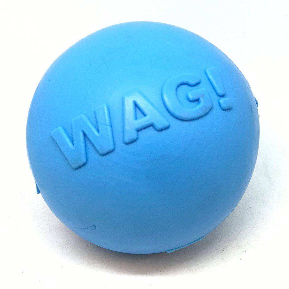 Wag Ball Ultra Durable Synthetic Rubber Chew Toy & Floating Retrieving Toy - Large - Blue - Skoutley Outdoors LLC