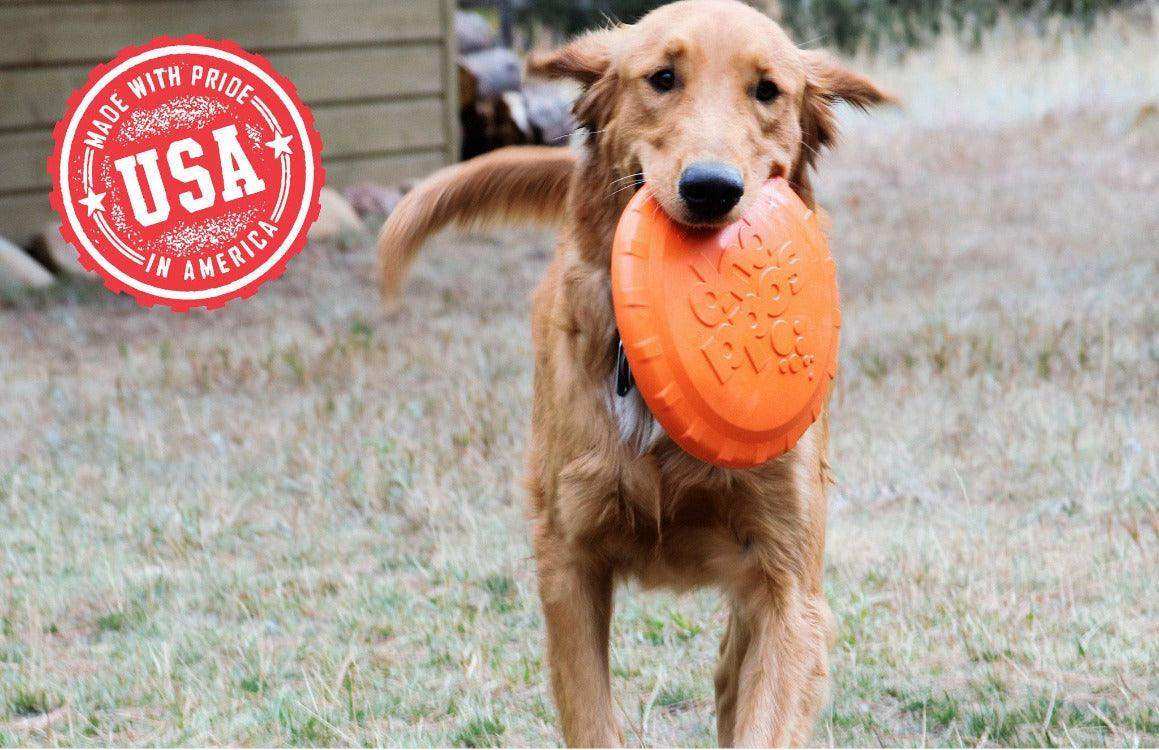 Bottle Top Flyer Durable Rubber Retrieving Frisbee - Orange - Skoutley Outdoors LLC