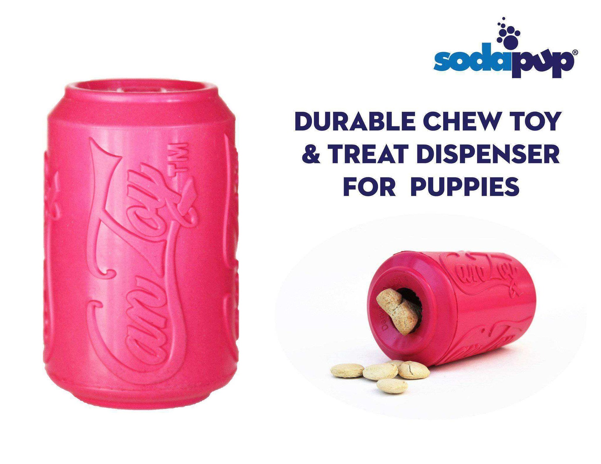 Puppy Can Toy Durable Rubber Chew Toy & Treat Dispenser For Teething Pups - Skoutley Outdoors LLC